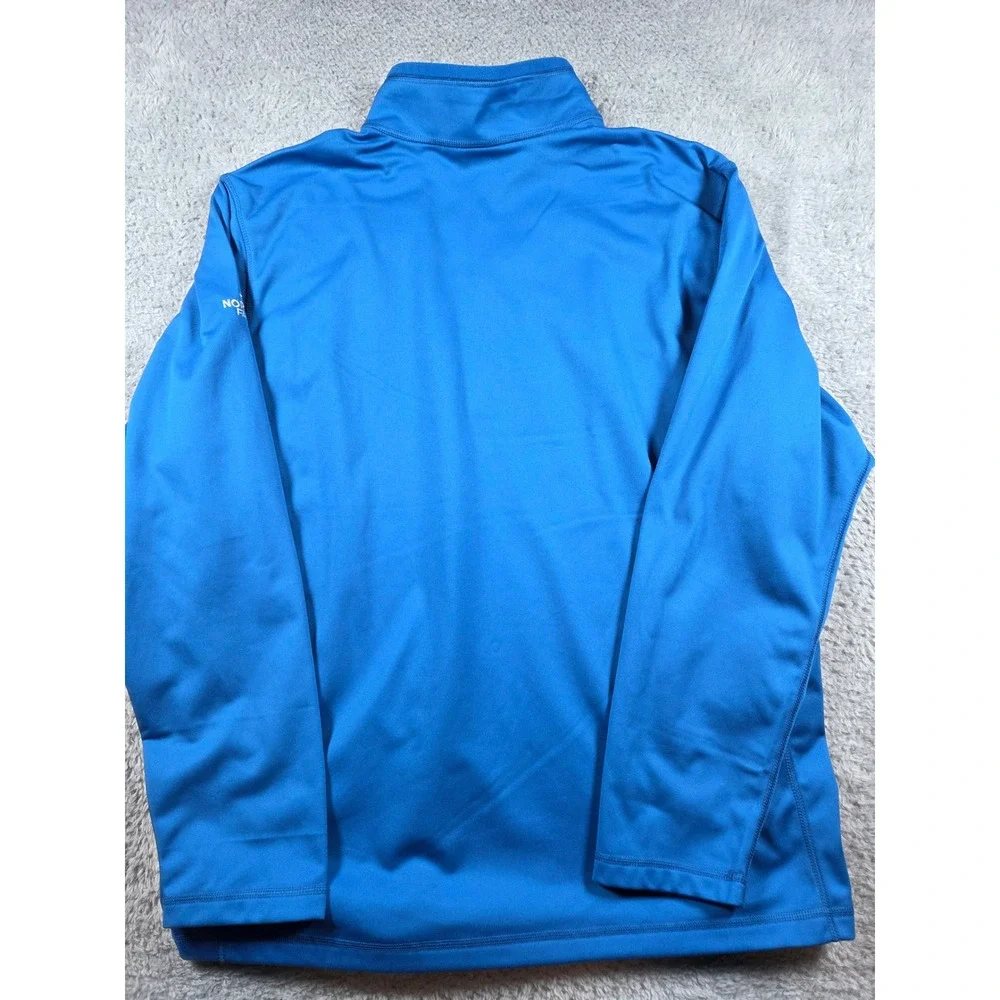 The‎ North Face Quarter Zip Pullover XL Blue Mens CR Patch Logo Activewear